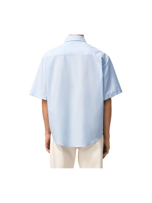 Camicia boxi a maniche corte con bottoni Ami de Coeur in cotone oxford. Ami Paris | HSH823.CO0031450 SKY BLUE